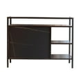 thumbnail image 7 of Demi Bonn 30" Hidden Cat Litter Box Enclosed Furniture, Indoor Wood Cat House with Iron Sturdy Structure, Black, 7 of 7