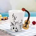 thumbnail image 6 of 250ml Creative Music Ceramic Mug Guitar Violin Style Cute Coffee Tea Milk Stave Mug And Cup with Handle Cocktail Tool (Blue Bass,250ml), 6 of 7
