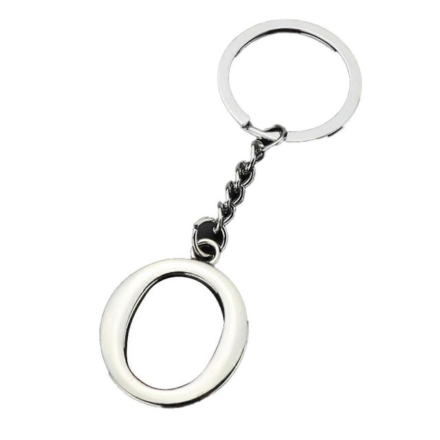 Llavero metálico galvanizado Az con 26 letras, resistente a la decoloración, ideal como regalo promocional.