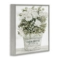 thumbnail image 5 of Stupell Industries Farmhouse Planter White Rose Blossoms Rustic Table Painting Gray Framed Art Print Wall Art, Design by Cindy Jacobs, 5 of 5