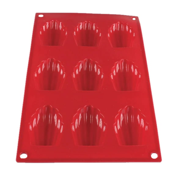 Excellante 1 Oz, Madeleine High Heat Silicone Baking Mold, 9 Cavities, Comes In Each