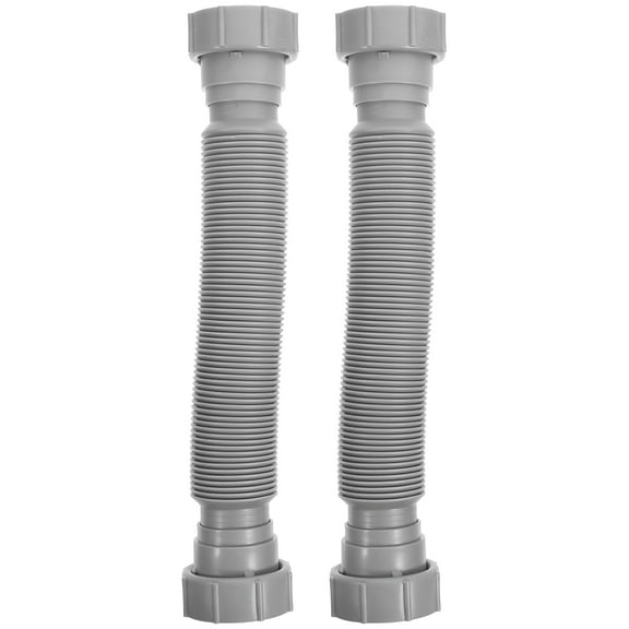 UPKOCH 2Set Sink Drain Pipe Flexible Tubular Grey for Kitchen and Bathroom Use