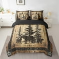 thumbnail image 4 of Rustic Bear Comforter Set King 7 Piece Woodland Wildlife Hunting Bed In A Bag Farmhouse Cabin Lodge Bedding Comforter Sets Adults Men Black Retro Country Animal Bed Set, 4 of 6