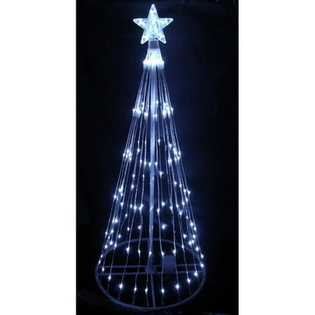 6 Pure White Led Light Show Cone Christmas Tree Lighted Yard Art 6 Pure White Led Light Show Cone Christmas Tree Lighted Yard Art Decoration
