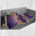 thumbnail image 6 of Denver Soft Flannel Fleece Blanket, Dramatic Colorado Sunset Sky Scenery from South Platte River USA Panorama, Cozy Plush for Indoor and Outdoor Use, 60" x 80", Purple Pink Apricot, by Ambesonne, 6 of 6