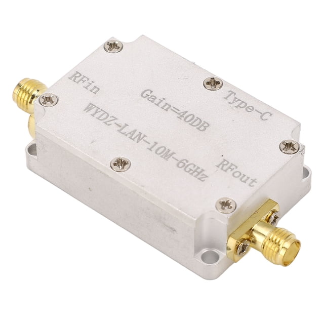Amplificador De Potencia RF, Amplificador Portátil Resistente De Bajo Ruido De Ganancia De 10M A 6GHz 40DB Para Radio FM