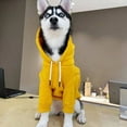 thumbnail image 2 of TELOLY Dog Clothes,Back D-Ring Design Dog Jacket,Thick Polyester Padding Wind-Resistant Material Dog Sweatshirt,Yellow,Xs, 2 of 4
