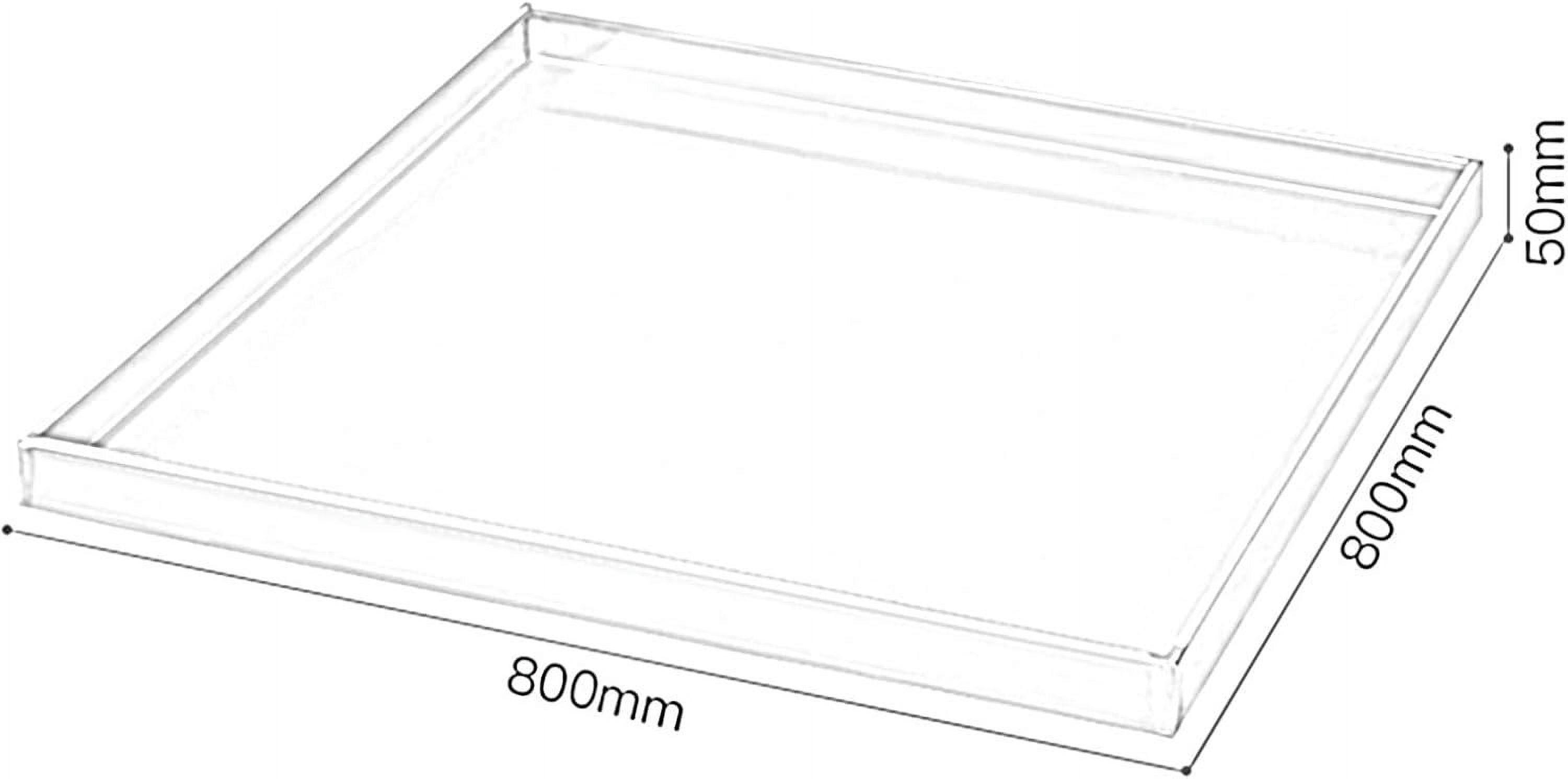 GXCZ Stainless Steel Leakproof Tray, Rectangular Oil Change Drain Pan, Kitchen Factory Warehouse Garage Drain Tray, Spill Containment Platform, Pallets (Size : 27.56x27.56x1.97in/70x70x5CM)