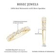 thumbnail image 4 of Rosec Jewels Moissanite Half Eternity Ring for Women - Bezel Set Ring - D-VS1 Grade, 10K Yellow Gold, US 8.50, 4 of 5