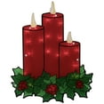 thumbnail image 2 of Northlight Lighted Candles Christmas Window Silhouette - 17.5" - Red, 2 of 6