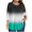 Green, variant on CHGBMOK Womens 3/4 Sleeve Blouses Color Block Crew Neck T Shirts Casual Pleated Tops Curved Hem Going Out Outfit