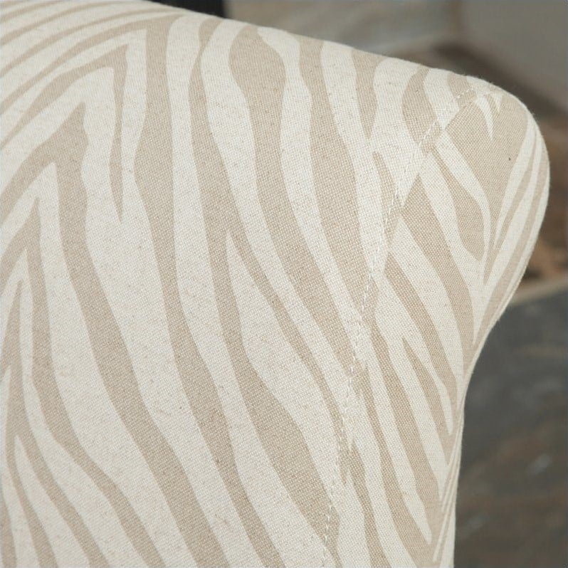 trent home frederick fabric club arm chair in beige animal print