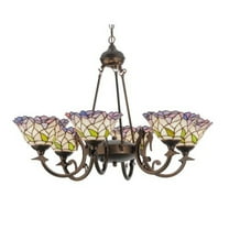 Meyda Tiffany 27398 Daffodil Bell 6 Light 33" Wide Chandelier - MultiColor