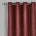 thumbnail image 2 of Sheetsnthings Diamond 54-Inch Wide x 108-Inch Long Panel, Set of 2 Jacquard Thermal Insulated Blackout Curtains, Brick, 2 of 4