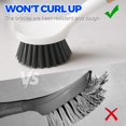 thumbnail image 4 of 3 Pack Cast Iron Brush and Scraper with Bamboo Handle – Skillet Scrubber with Tough Nylon Bristles, Kitchen Cleaner for Cleaning Skillet, Grill Pan, Dark Gray, 4 of 9