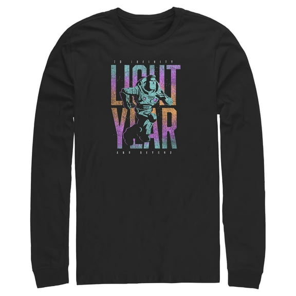 Men's Lightyear Colorful Logo Long Sleeve Shirt Black Medium