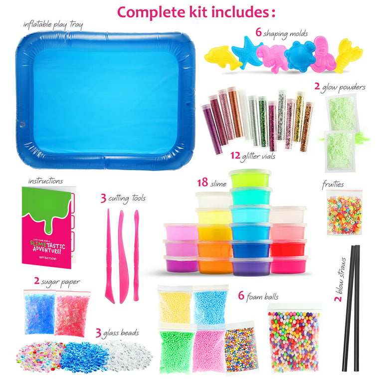  HOLICOLOR 110pcs Slime Making Kit, Add Ins, Accessories,  Glitter, Foam Balls, Fishbowl Beads, Sequins, Shells, Candy Charms, Cups  for Slime Party : Arts, Crafts & Sewing