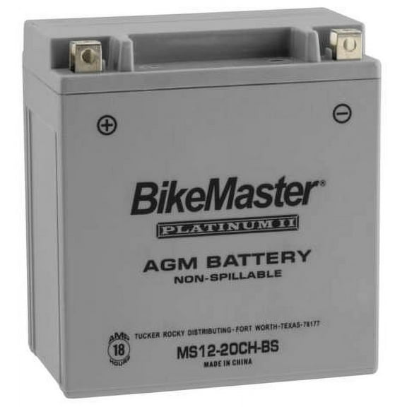 BikeMaster MS12-20CH-BS AGM Platinum II Battery