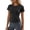 Black, variant on WDDDD Women's Slim Fit Athletic Short Sleeve Yoga Running Top Black M