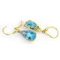 thumbnail image 4 of Galaxy Gold 14k Yellow Gold Leverback Earrings with Natural Blue Topaz, 4 of 5