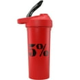 thumbnail image 2 of 5% Nutrition Rich Piana Gym Protein Shaker Bottle | Fits Most Cup Holders | Leak-Proof | Measurement Line | BPA-Free Plastic | Internal Mixer 20oz Red Black, 2 of 5