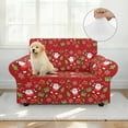thumbnail image 4 of XYZCANDO Santa Claus Couch Covers Chair Sofa Covers Stretch Printed Armchair Slipcover Couch Cushion Covers Washable Furniture Protection for Pet Kids, 4 of 6