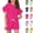 Hot Pink, variant on YOUYEDIAN Girls Summer 2 Piece Outfits Ruffle Sleeve T-Shirts and Shorts Sets Solid Color Tracksuits for Kids (Blue, 9-10 Years)