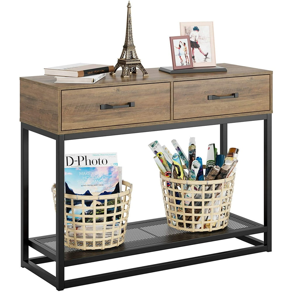 Homfa Console Table, 40" Retro Style Sofa Table for Living Room