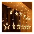 thumbnail image 1 of Guirnalda navideña con forma de estrella amarilla de 3 m con diseño de macho-mujer, 1 of 1