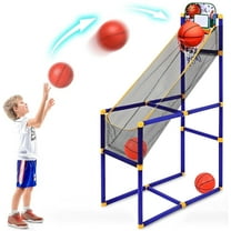 Basketball Hoop & Shooting Game Set for Kids with 4 Balls - Indoor/Outdoor Sports Toys Gift for Toddlers and Children Ages 3-12 Years