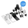 thumbnail image 4 of koolsoo Adjustable Office Table Partition Bracket Divider Glass Screen Pins Clamp Office No Drilling White, 4 of 6