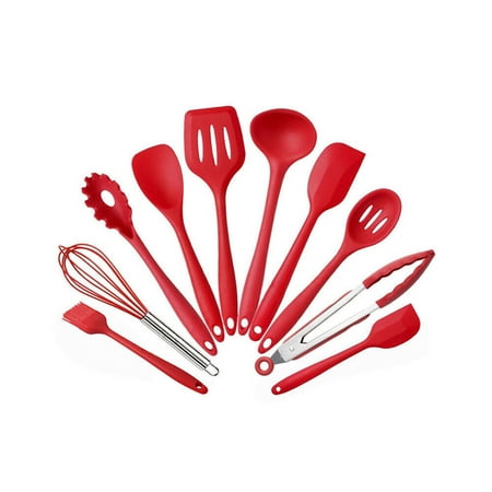 

10Pcs Silicone Cooking Kitchen Utensil Set Serving Tools Heat Resistant Gadget