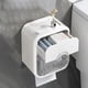 thumbnail image 4 of ¡Ahorra Más!, Estante organizador de papel higiénico para colgar en la pared, cajón organizador de papel higiénico, caja de papel higiénico sin perforaciones, caja de toallas de papel para baño., 4 of 9