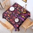 thumbnail image 2 of Colorful Mushroom Fantasy Black Pattern Square Tablecloth,Waterproof Square Table Cover,Wipeable Spillproof Washable Table Cover for Home Kitchen Party Decor 60"x60"(152x152cm), 2 of 6