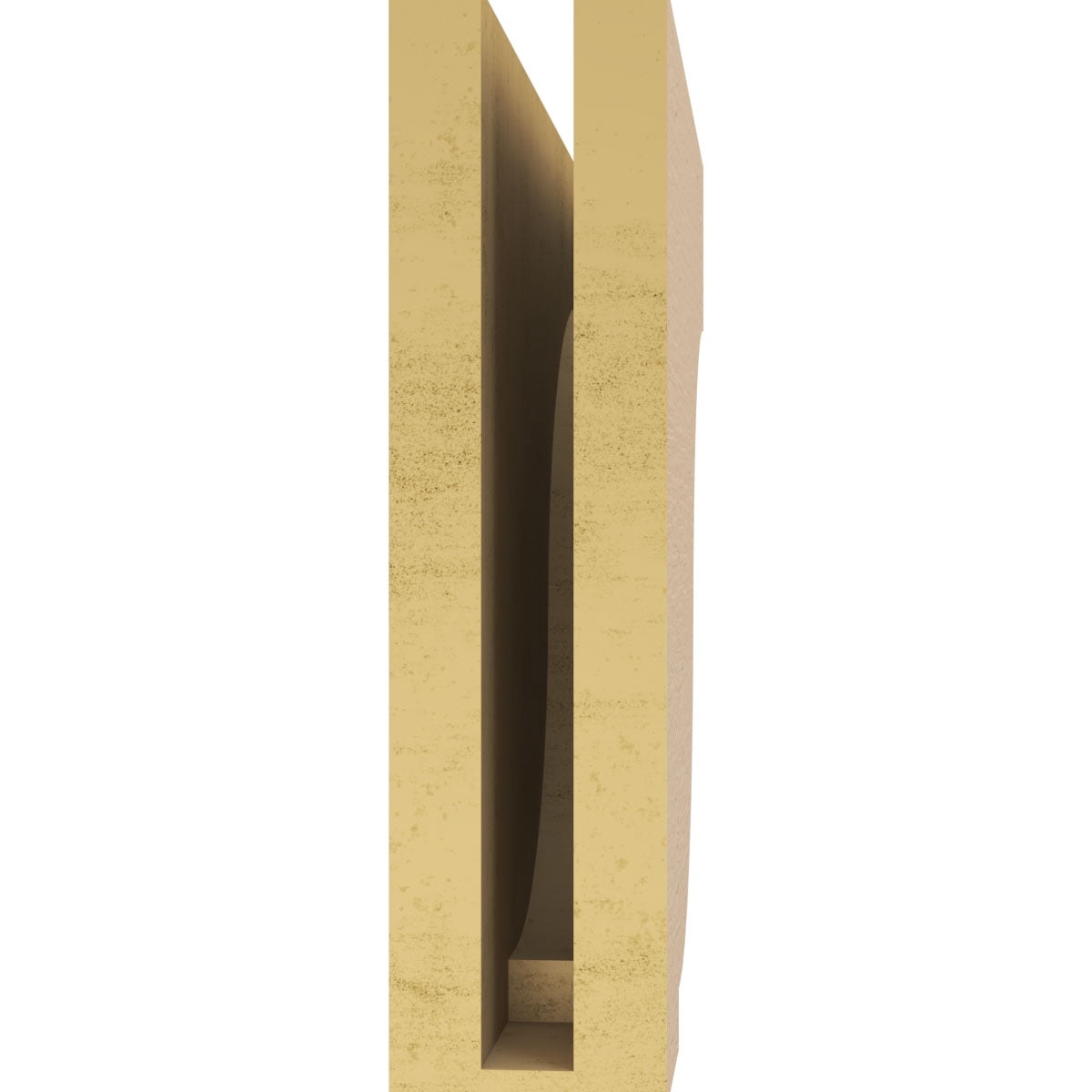 3"W x 12"D x 12"H Thin Van Buren Rough Cedar Woodgrain TimberThane Corbel, Primed Tan