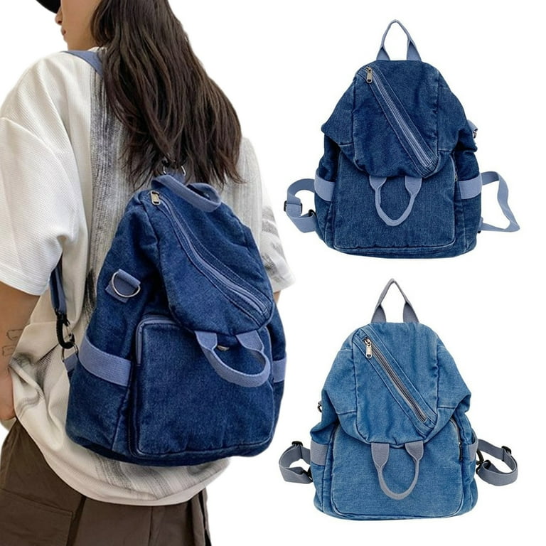 Stylish Denims Backpack For Women Men Versatile Vintage  display picture 1