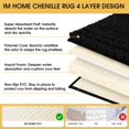 thumbnail image 4 of HAKUNA Upgrade Extra Large Black Bathroom Rug Set 2 Pieces 24"x17"+48"x20" Ultra Soft, Thick Absorbent Bath Mats, Non Slip Chenille Toilet Mat for Bathroom, Bedroom, Kitchen, 4 of 7