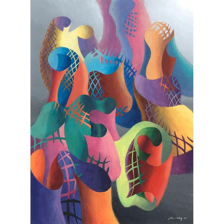 Wang, John Z. 11x14 Black Modern Framed Museum Art Print Titled