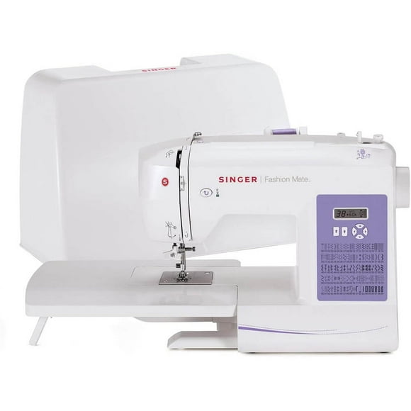Restored SINGER 5560 Fashion Mate Sewing Machine with Hard cover & Extension Table , Accessories Included, 100 Built-In Stitches Deliver 203 Stitch Applications - Refurbished