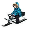 Toddler Snow Racer Costway Kids Snow Racer Sled with Steering Wheel, Double Brake, Pull ...