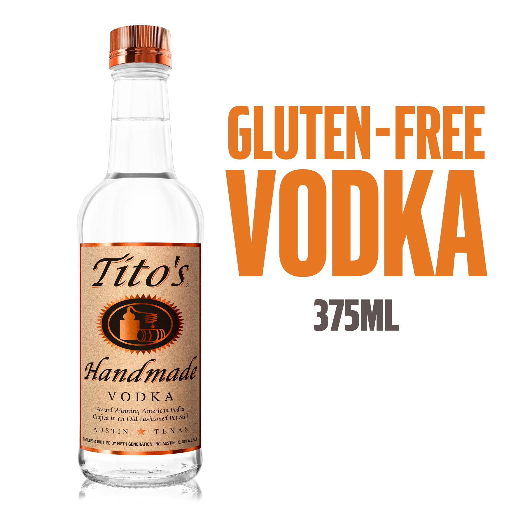 Tito's Handmade Vodka, 375 ml Bottle, 40% ABV