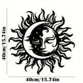 thumbnail image 2 of Elegant Black Sun and Moon Metal Wall Art, Home Decor Plaque for Living Room, Bedroom, Kitchen, 15.7"x15.7", 2 of 7