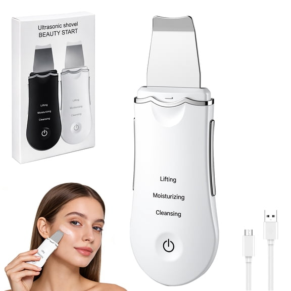 YEVYO Skin Scrubber Face Spatula, Ultrasonic Skin Scrubber For Deep Cleansing And Blackhead Removal, Facial Spatula, Pore Cleaner For Women And Men At Home And Travel