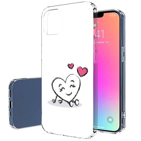 TalkingCase Slim Phone Case Compatible for Apple iPhone 14 Pro Max, Heart 1 Print, Lightweight, Flexible, Soft, Printed in USA