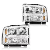 Headlights Assembly Fit for 1999-2004 Ford F-250 F-350 Super Duty Headlamp Set