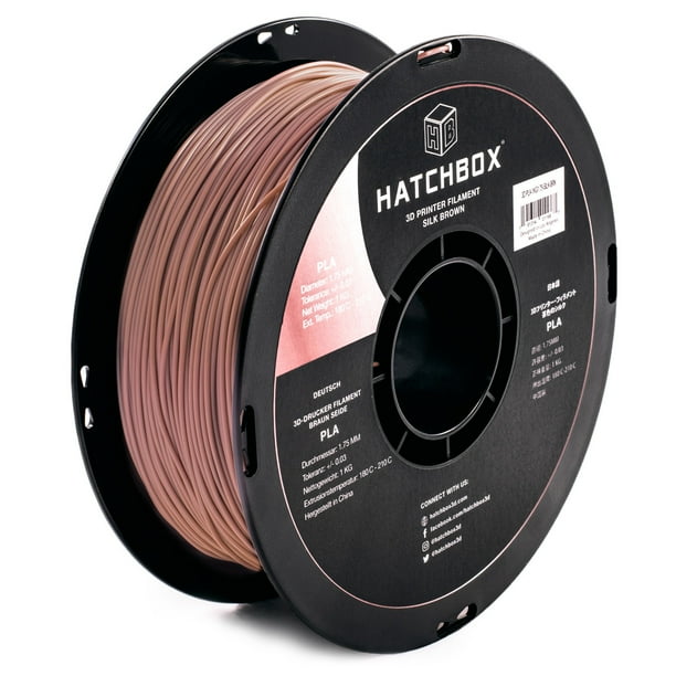 HATCHBOX Silk PLA 3D Printer Filament, Dimensional Accuracy +/ 0.03 mm, 1 kg Spool, 1.75 mm