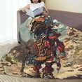 thumbnail image 6 of Fuzoiu Tribal Futuristic Warrior Print Ultra-Soft Micro Fleece Blanket,All Seasons Flannel Throw, Lightweight Blanket for Bed, Sofa, Couch, Movie Night, Camping, and Travel-80"x60", 6 of 7