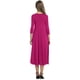 thumbnail image 5 of Qarigey Vestido de mujer Cuello Otoño Vestido de mujer Traje de cuello Media manga Vestido de columpio grande Vestidos Rosa roja XXL, 5 of 6