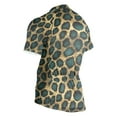thumbnail image 3 of joogoo Green Leopard Pattern Men's Cycling Jerseys Mountain Bike Short Sleeve Tops 3XL, 3 of 7