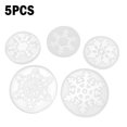 thumbnail image 4 of Bewildely 5 uds molde de fundición de resina Navidad copo de nieve molde de silicona pastel Fondant cubo de hielo molde DIY herramienta de Herramientas y accesorios para hornear, 4 of 6
